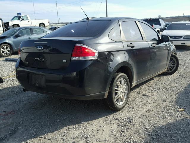 1FAHP35N69W265798 - 2009 FORD FOCUS SE BLACK photo 4