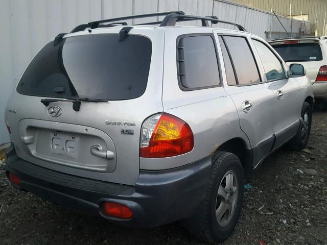 KM8SC13E94U785691 - 2004 HYUNDAI SANTA FE G SILVER photo 4