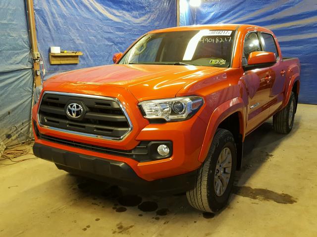 5TFCZ5ANXGX014614 - 2016 TOYOTA TACOMA DOU ORANGE photo 2