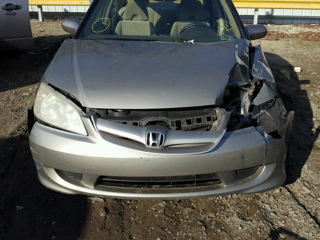 2HGES26774H588921 - 2004 HONDA CIVIC EX GOLD photo 7