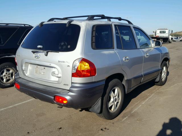 KM8SC73D22U309449 - 2002 HYUNDAI SANTA FE G SILVER photo 4