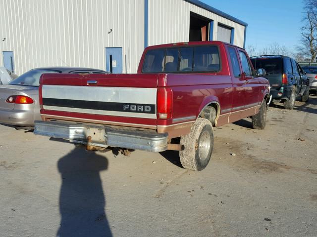 1FTEX14H9SKA00769 - 1995 FORD F150 MAROON photo 4