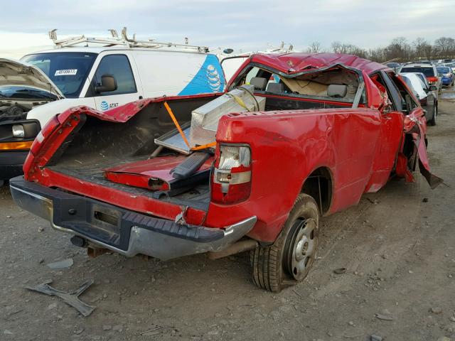 1FTVX14558KD10108 - 2008 FORD F150 RED photo 4