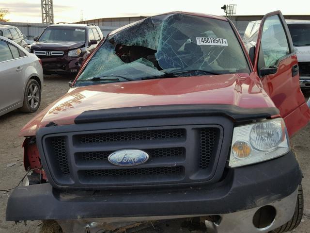 1FTVX14558KD10108 - 2008 FORD F150 RED photo 7