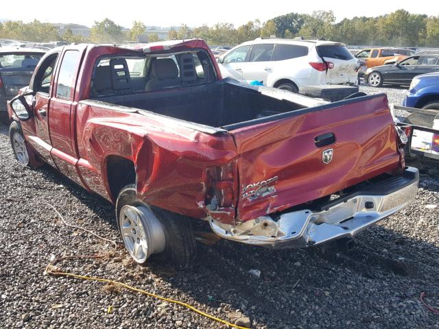 1D7HE42K56S710492 - 2006 DODGE DAKOTA SLT RED photo 3