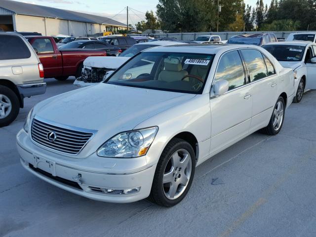 JTHBN36F455019554 - 2005 LEXUS LS 430 WHITE photo 2