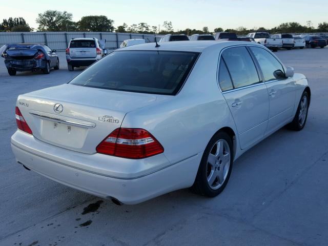 JTHBN36F455019554 - 2005 LEXUS LS 430 WHITE photo 4