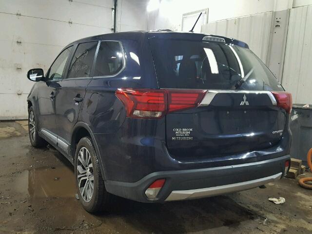 JA4AZ3A32GZ063878 - 2016 MITSUBISHI OUTLANDER BLUE photo 3