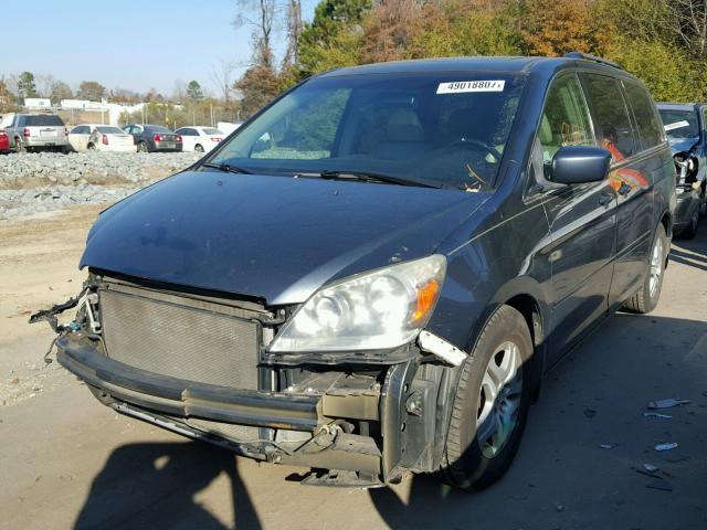 5FNRL38726B433072 - 2006 HONDA ODYSSEY EX BLUE photo 2