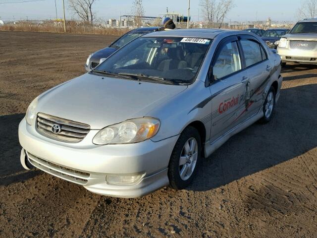 2T1BR32E14C201247 - 2004 TOYOTA COROLLA CE SILVER photo 2