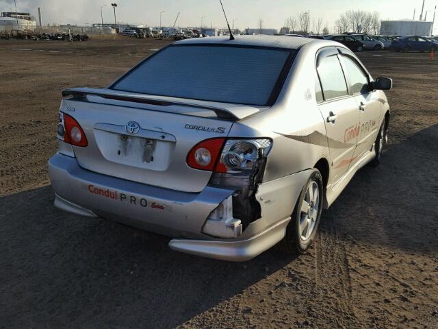 2T1BR32E14C201247 - 2004 TOYOTA COROLLA CE SILVER photo 4