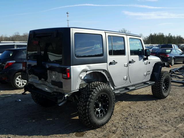 1C4BJWDG2GL211175 - 2016 JEEP WRANGLER U SILVER photo 4