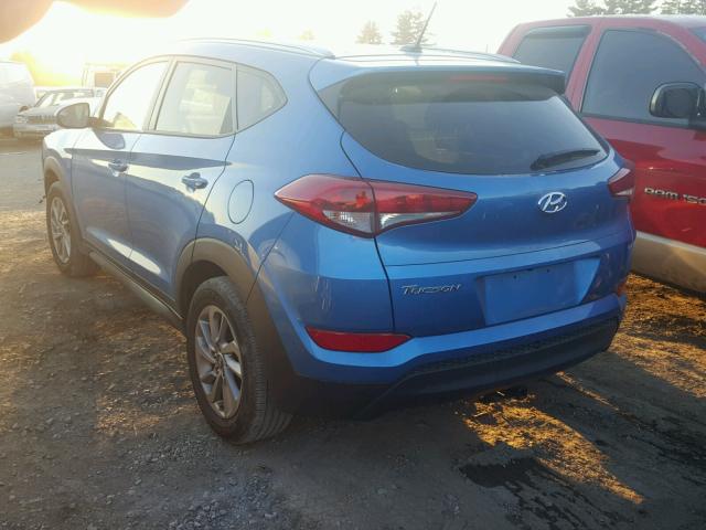 KM8J33A44GU145295 - 2016 HYUNDAI TUCSON LIM BLUE photo 3