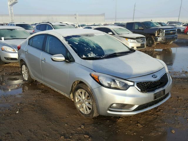 KNAFX4A84E5206415 - 2014 KIA FORTE EX SILVER photo 1