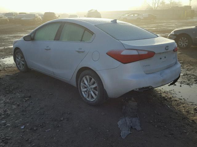 KNAFX4A84E5206415 - 2014 KIA FORTE EX SILVER photo 3