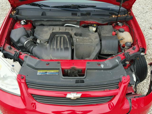 1G1AK15F267767603 - 2006 CHEVROLET COBALT LS RED photo 7