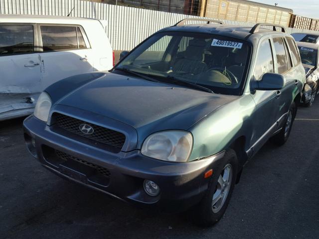 KM8SC13D52U201145 - 2002 HYUNDAI SANTA FE G GREEN photo 2