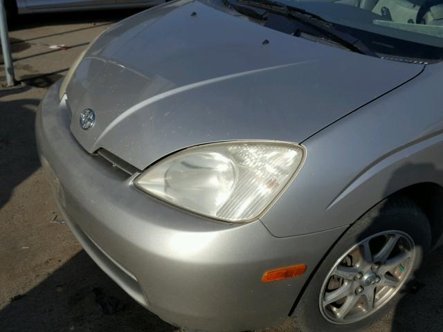 JT2BK12U120058963 - 2002 TOYOTA PRIUS SILVER photo 9