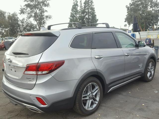 KM8SR4HF0HU246898 - 2017 HYUNDAI SANTA FE S GRAY photo 4