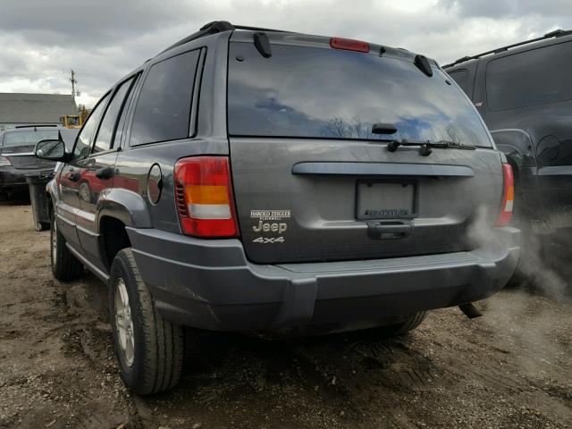 1J4GW48S94C356682 - 2004 JEEP GRAND CHER GRAY photo 3