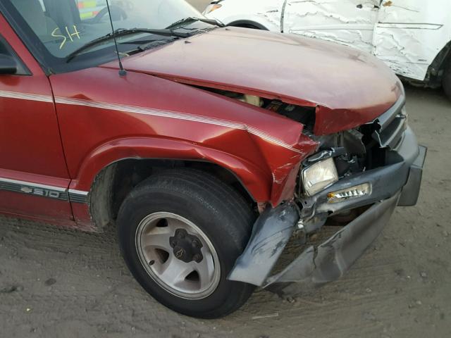 1GCCS14Z2R8140877 - 1994 CHEVROLET S TRUCK S1 RED photo 9