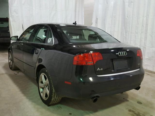 WAUAH78E47A240840 - 2007 AUDI A4 3.2 BLACK photo 3