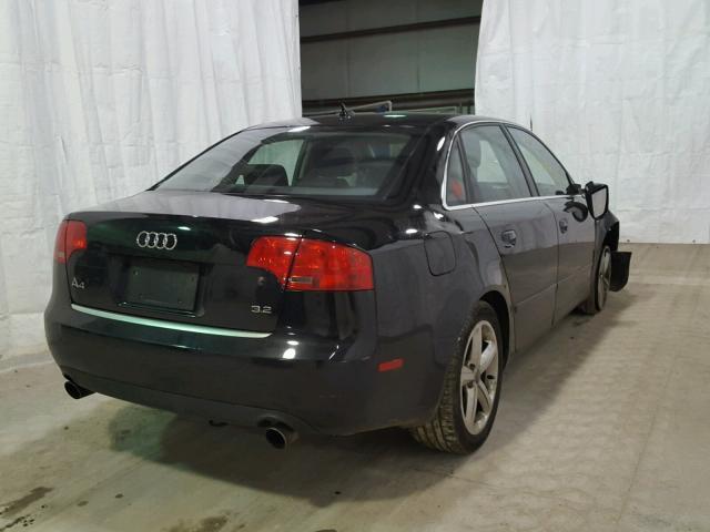 WAUAH78E47A240840 - 2007 AUDI A4 3.2 BLACK photo 4