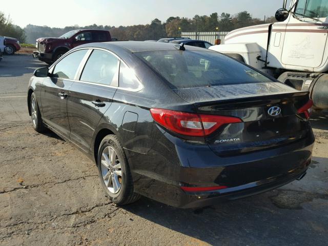 5NPE24AF0FH235567 - 2015 HYUNDAI SONATA SE BLACK photo 3