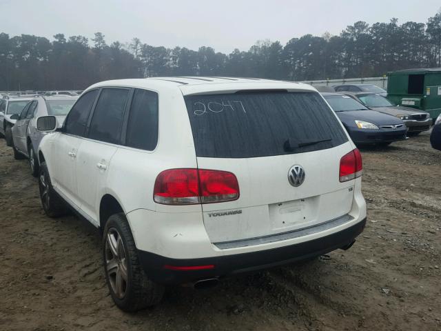 WVGCM77L34D052047 - 2004 VOLKSWAGEN TOUAREG 4. WHITE photo 3