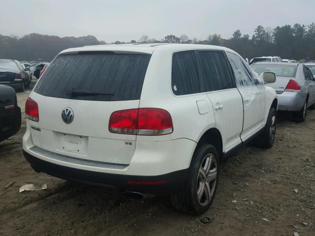 WVGCM77L34D052047 - 2004 VOLKSWAGEN TOUAREG 4. WHITE photo 4