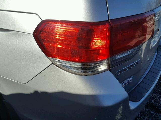 5FNRL3H69AB025751 - 2010 HONDA ODYSSEY EX SILVER photo 9