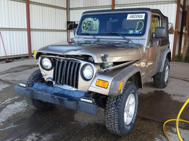 1J4FA39S85P311942 - 2005 JEEP WRANGLER X TAN photo 2