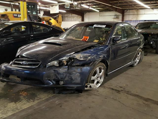 4S3BL676354217555 - 2005 SUBARU LEGACY GT BLUE photo 2