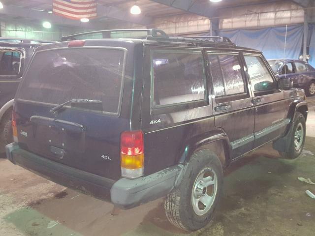 1J4FF68S8XL586547 - 1999 JEEP CHEROKEE S GREEN photo 4