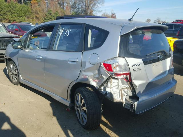 JHMGE8H58DC008820 - 2013 HONDA FIT SPORT SILVER photo 3