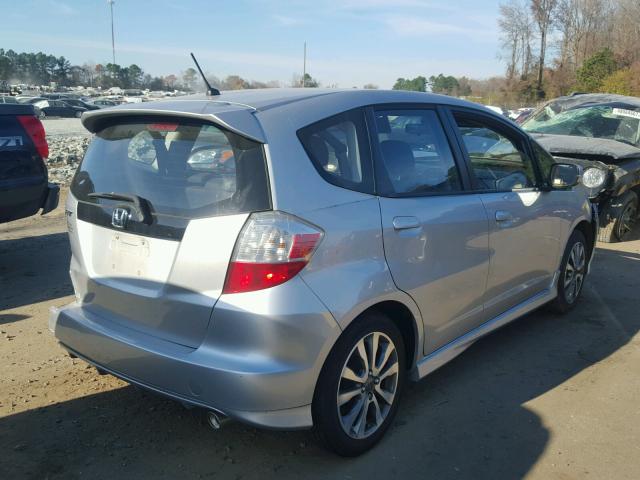 JHMGE8H58DC008820 - 2013 HONDA FIT SPORT SILVER photo 4