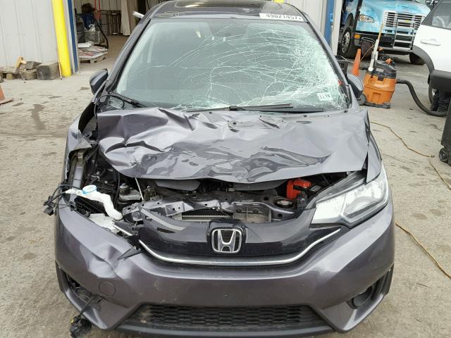 3HGGK5G87FM732991 - 2015 HONDA FIT EX GRAY photo 9