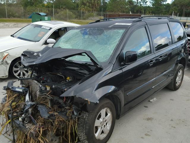 2D8HN54149R666867 - 2009 DODGE GRAND CARA BLACK photo 2