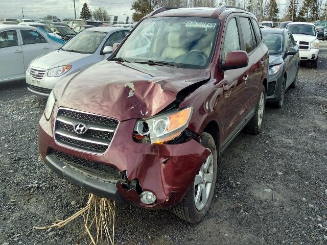 5NMSH73E19H244772 - 2009 HYUNDAI SANTA FE S MAROON photo 2