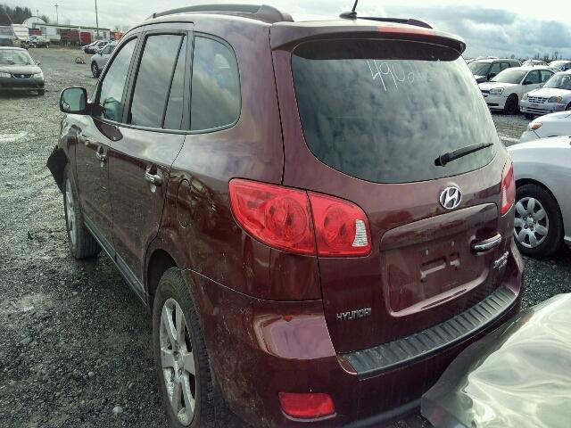 5NMSH73E19H244772 - 2009 HYUNDAI SANTA FE S MAROON photo 3