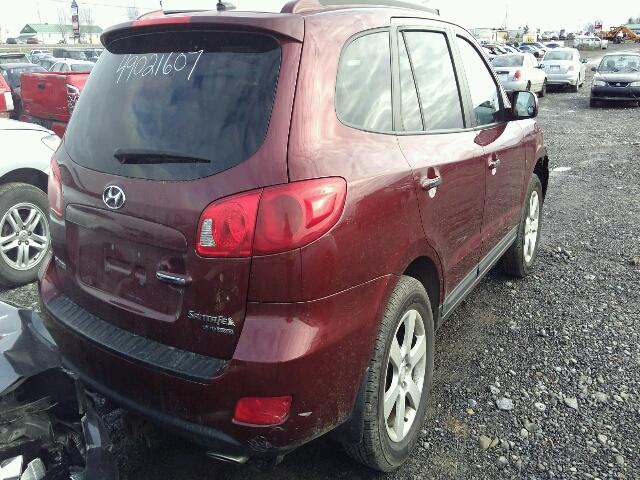 5NMSH73E19H244772 - 2009 HYUNDAI SANTA FE S MAROON photo 4