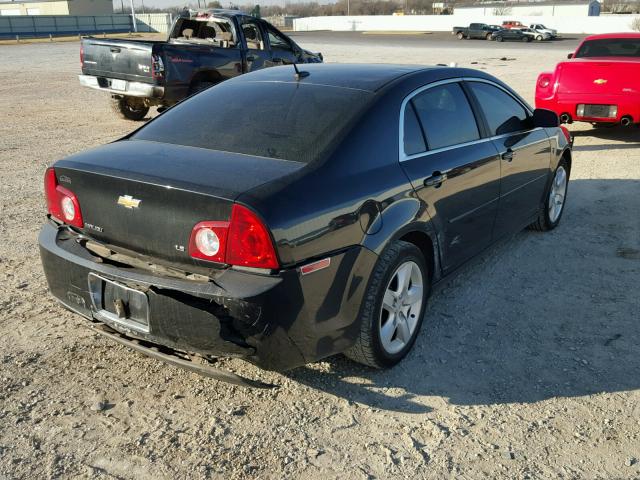 1G1ZG57B29F196744 - 2009 CHEVROLET MALIBU LS BLACK photo 4