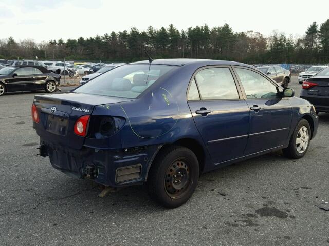 2T1BR32E78C926065 - 2008 TOYOTA COROLLA CE BLUE photo 4