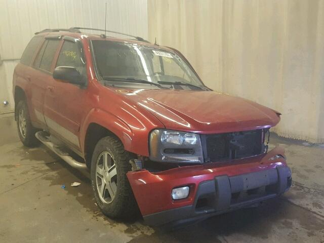 1GNDT13S252298890 - 2005 CHEVROLET TRAILBLAZE RED photo 1