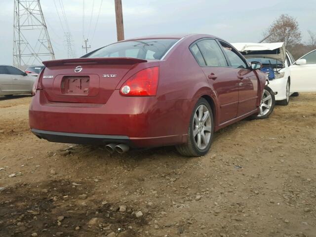 1N4BA41E18C802211 - 2008 NISSAN MAXIMA SE BURGUNDY photo 4