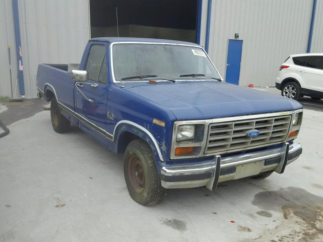 1FTCF15N2GLA23973 - 1986 FORD F150 BLUE photo 1