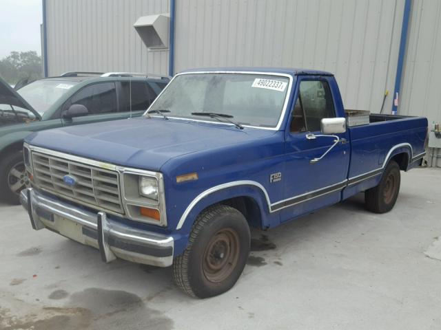 1FTCF15N2GLA23973 - 1986 FORD F150 BLUE photo 2