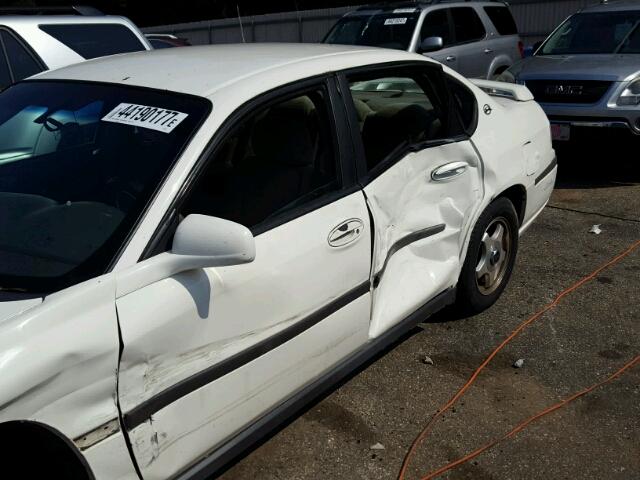 2G1WF52E949417250 - 2004 CHEVROLET IMPALA WHITE photo 10