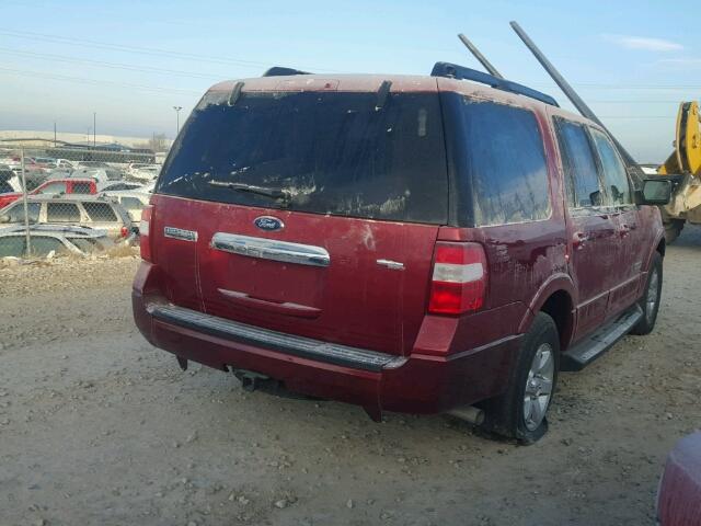 1FMFU15558LA35583 - 2008 FORD EXPEDITION RED photo 4