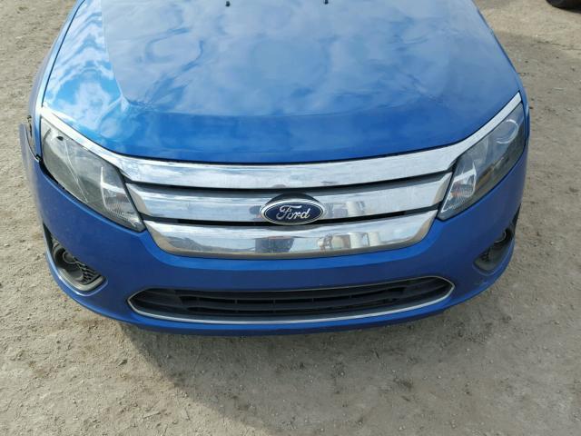 3FAHP0HA8CR213350 - 2012 FORD FUSION SE BLUE photo 7